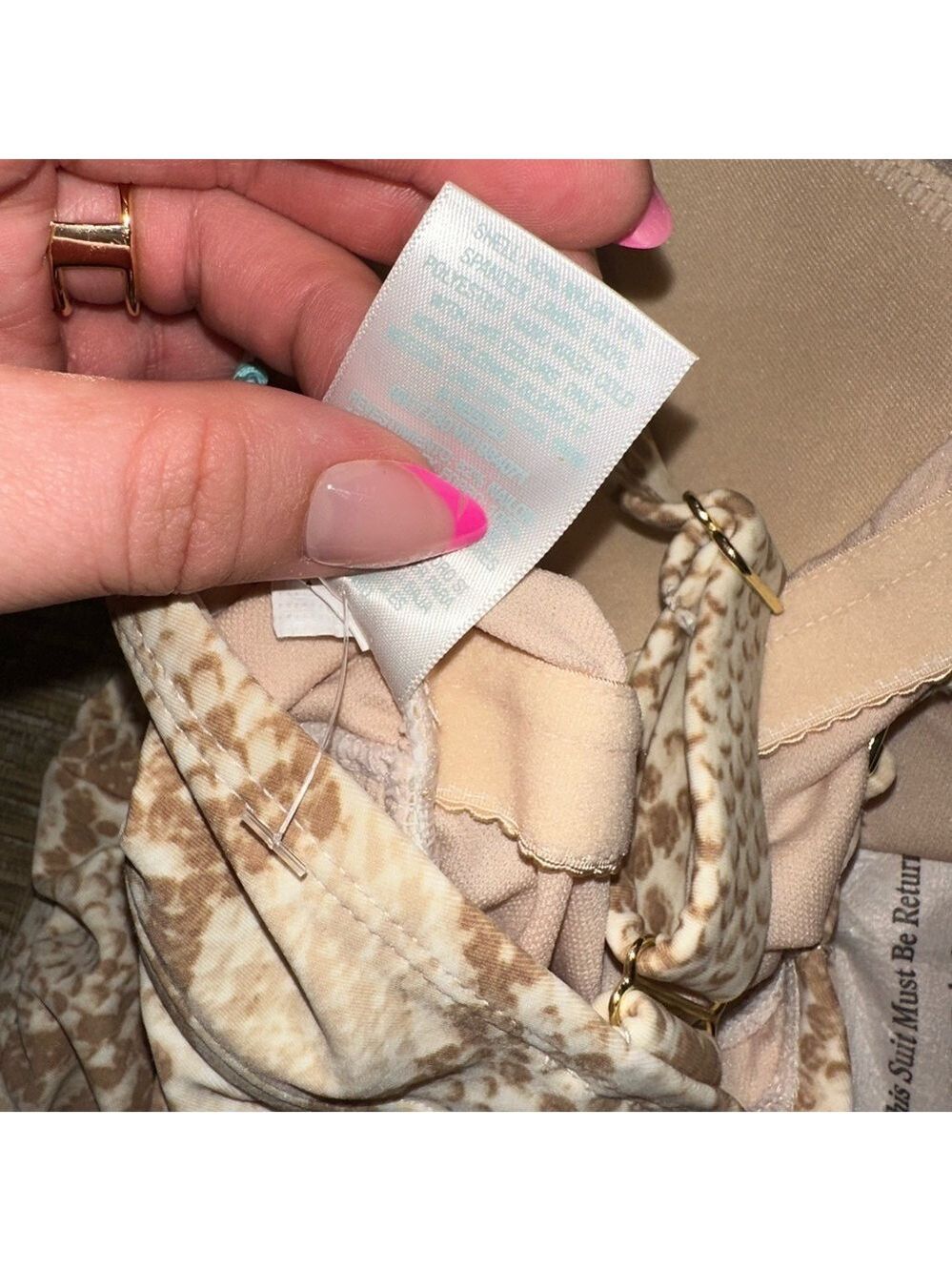 Kona Sol NWT Snake Print One Piece Swimsuit - Brown and Tan - Picture 9 of 9